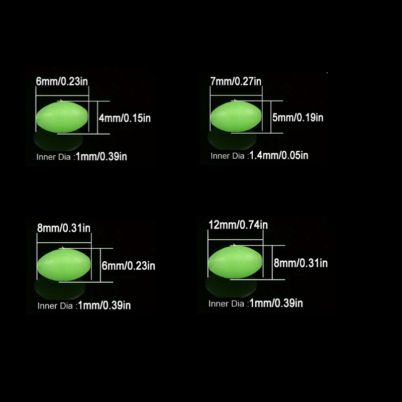 100 pcs/lot ovale nuit lumineu - Fishing Lure Accessories avis et prix