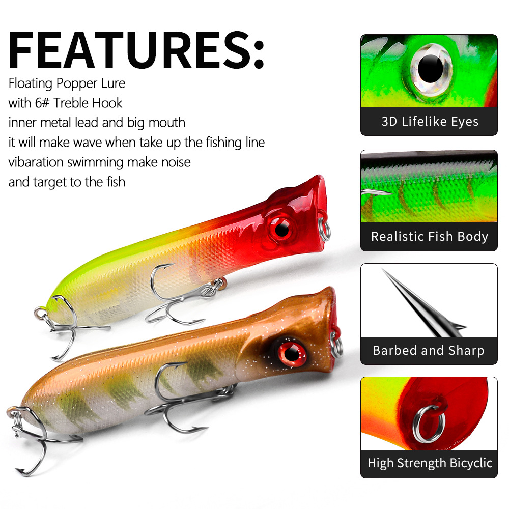 Topwater Popper Pêche en eau s - Fishing Lure Popper avis et prix