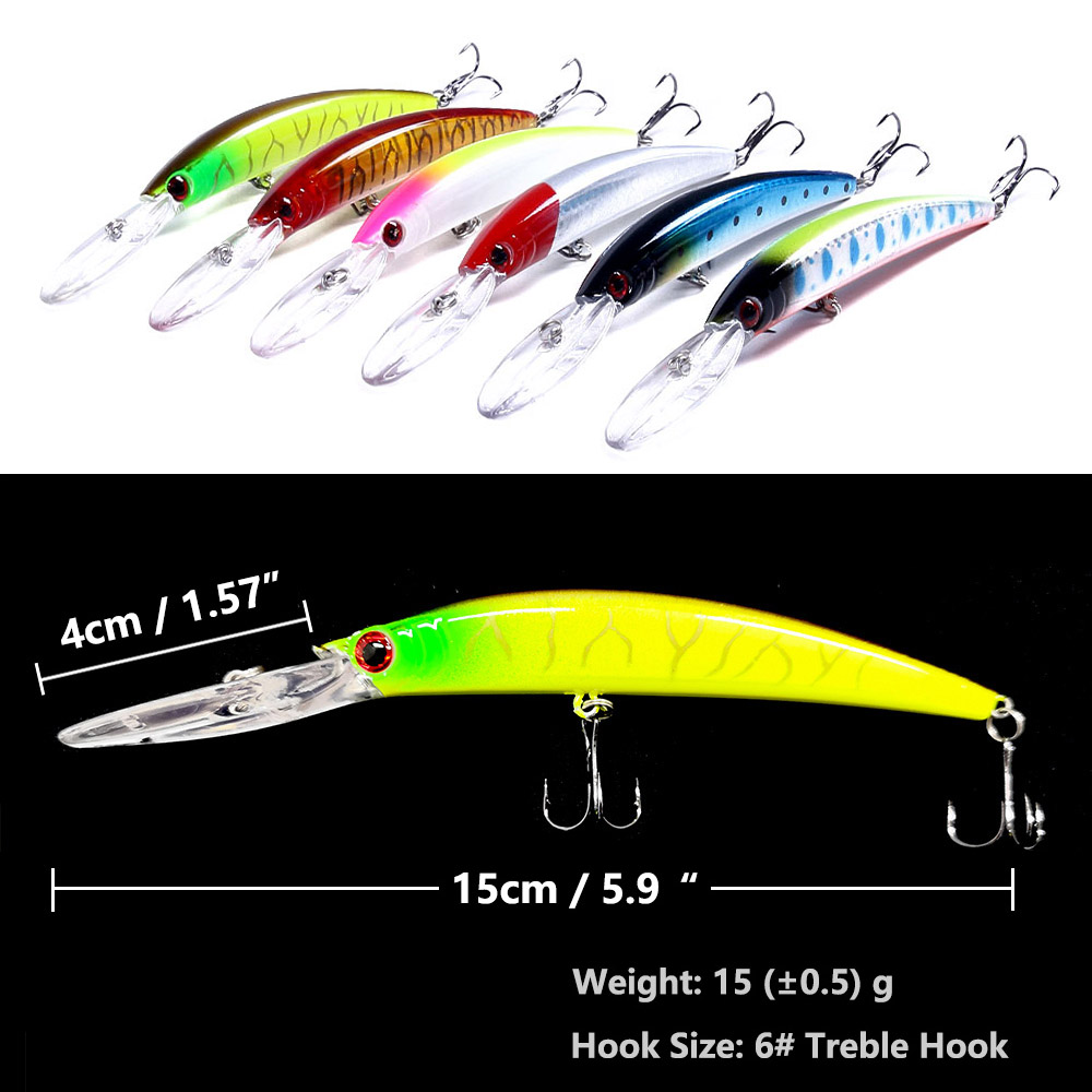 1 pièces 15 cm 15g plongée pro - Fishing Lure Crankbait avis et prix