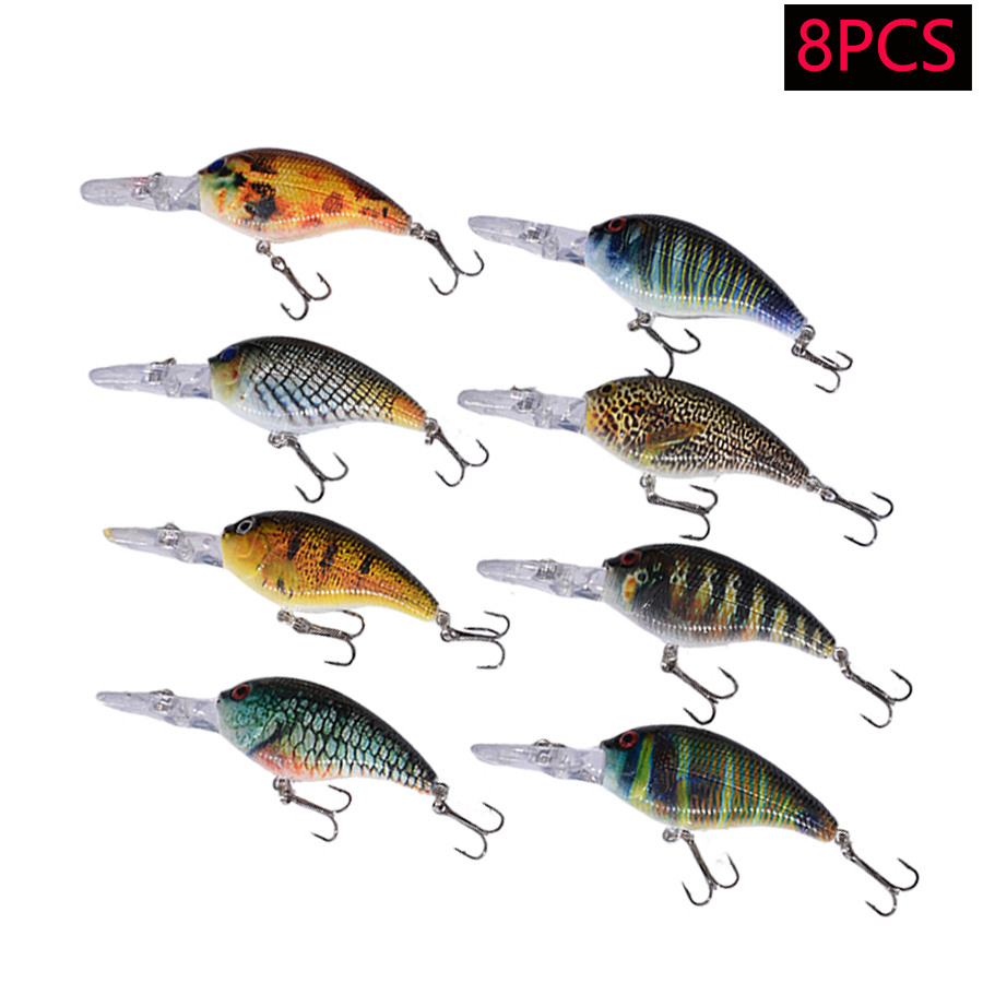 Lot de 8 leurres de pêche arti - Fishing Lure Swimbait avis et prix