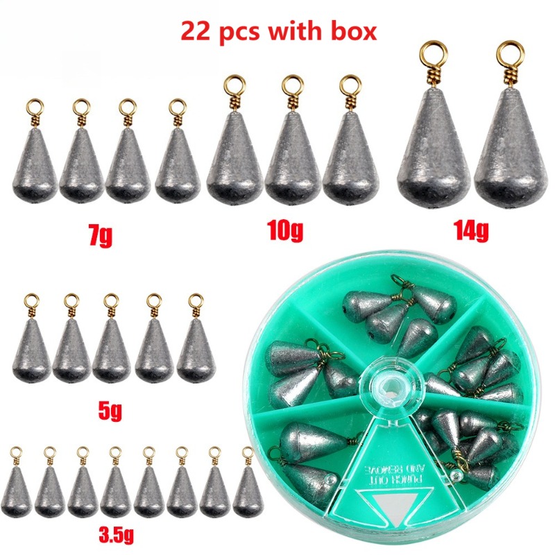 22 pièces avec boîte Plombs de - Fishing Lure Spinnerbait avis et prix