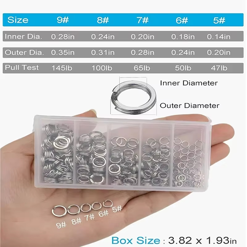 Anneaux fendus de pêche en aci - Fishing Lure Box avis et prix